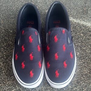 Polo Ralph Lauren Navy Slip-On Sneakers